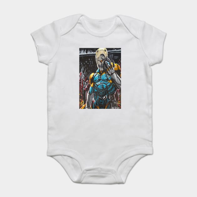 Metal Gear Solid - "Bone & Sinew" Gray Fox portrait (original) Baby Bodysuit by StagArtStudios